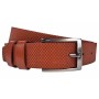 Curea barbati, eleganta, pentru costum, din piele Maro, 3.5cm - CK53M